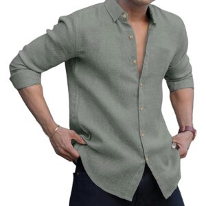 Men's Solid Linen Cotton Shirt